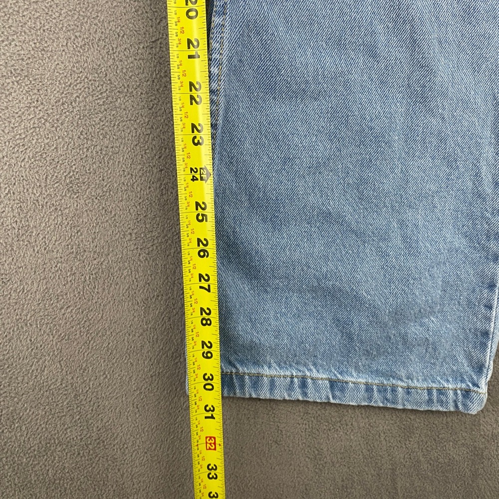 Dont Call Me Jennyfer Y2K Low Rise Flare Jeans Light Wash Raw Waist 24 US 34 FR - Picture 4 of 10